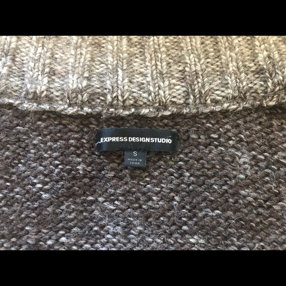 Express Wool Blend Cardigan S Brown - Picture 2 of 3